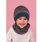 Дитячий зимовий комплект (шапка + снуд) для хлопчика "Бунго", зелений, DemboHouse (ДембоХаус)