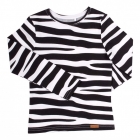 Дитяча футболка з довгим рукавом, чорно-біла (ФБ845), Бембі