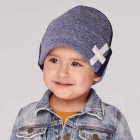 Дитяча демісезонна шапочка "Антуан" для хлопчика, джинс, DemboHouse (ДембоХаус)