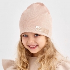 Дитяча демісезонна шапка для дівчинки Фірузе, пудра, DemboHouse (ДембоХаус)