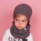 Дитячий зимовий комплект (шапка + шарф-хомут) для хлопчика "Коичи", DemboHouse (ДембоХаус)
