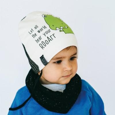 Дитячий демісезонний комплект (шапочка + хомут) для хлопчика \"Харлем\", DemboHouse (ДембоХаус)
