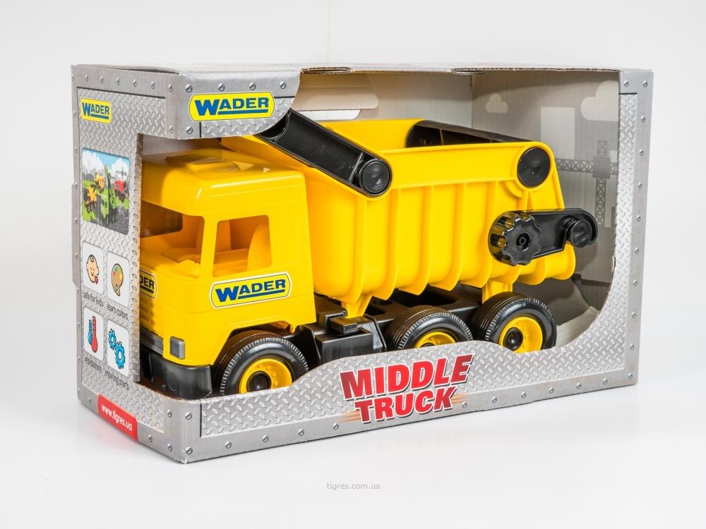Іграшка авто Middle Truck "Самоскид" (жовтий) в коробці (39490), Tigres Тигрес