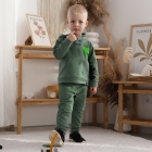 Дитячий костюм для хлопчика з динозавром (худі та штани), зелений 13904, Gabbi Габбі