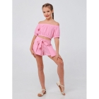 Літній костюм для дівчинки, топ та шорти, рожевий (112432, 110762), Smil (Сміл)