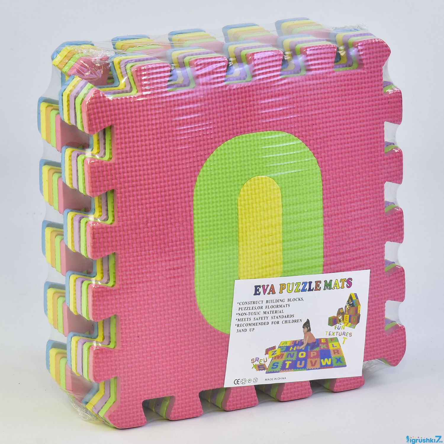 Килимок-пазл EVA Цифри10 ел. в упаковці, 29х29см (36597)