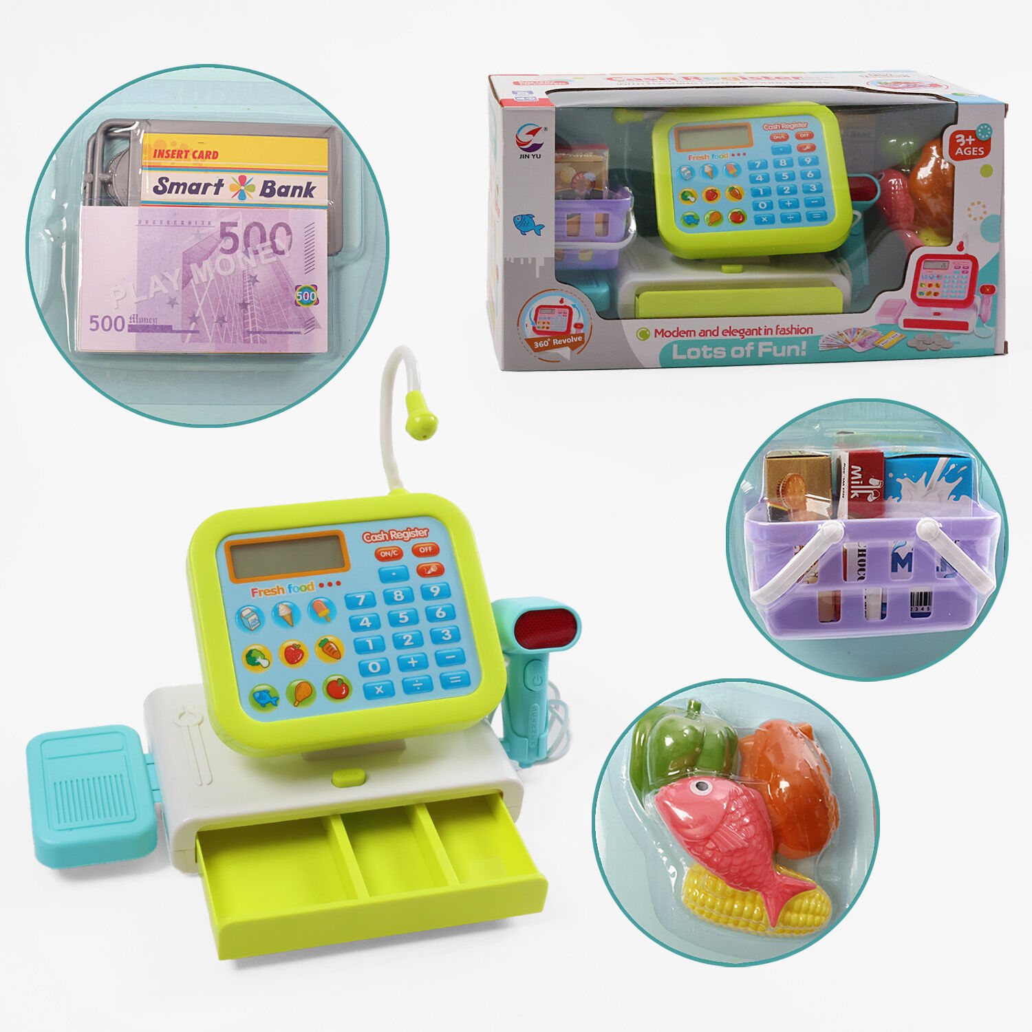 Дитячий ігровий набір Касовий апарат з продуктами 5963 В