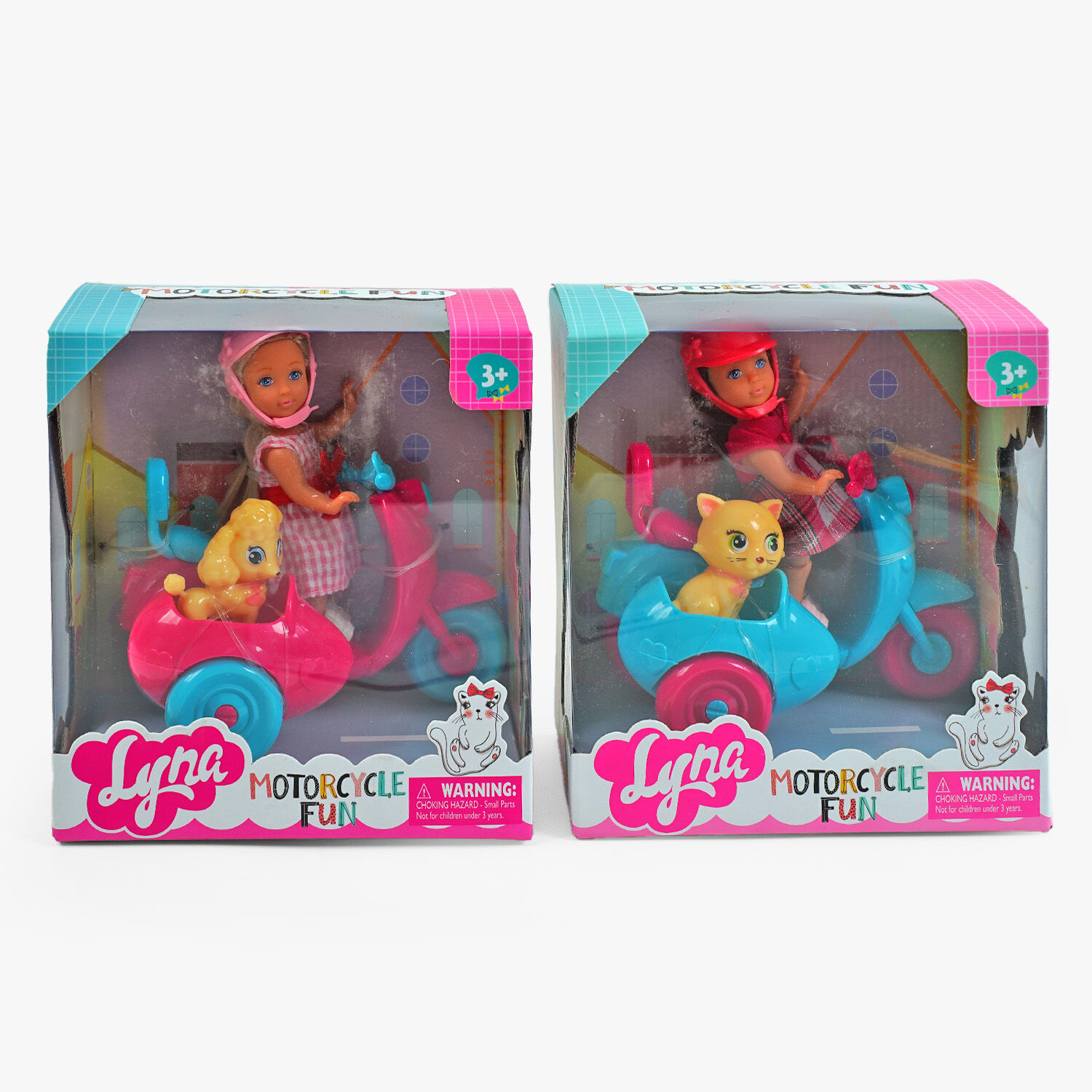 Лялечка 2 види, 12 см, знімне взуття, шолом, мотоцикл, улюбленець, 4608