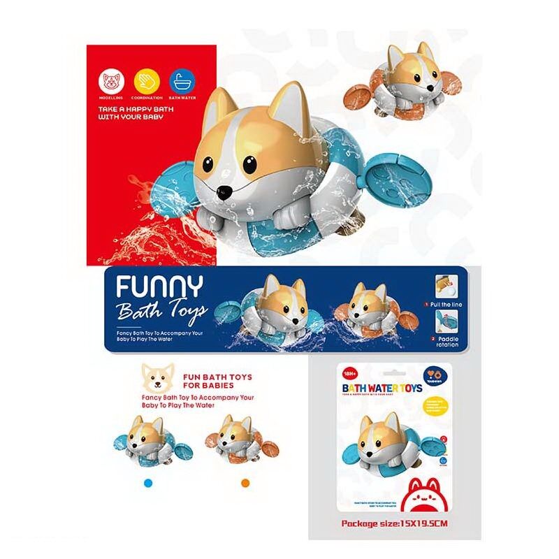 Дитяча іграшка для купання Корги, заводний механізм RT 1302-1