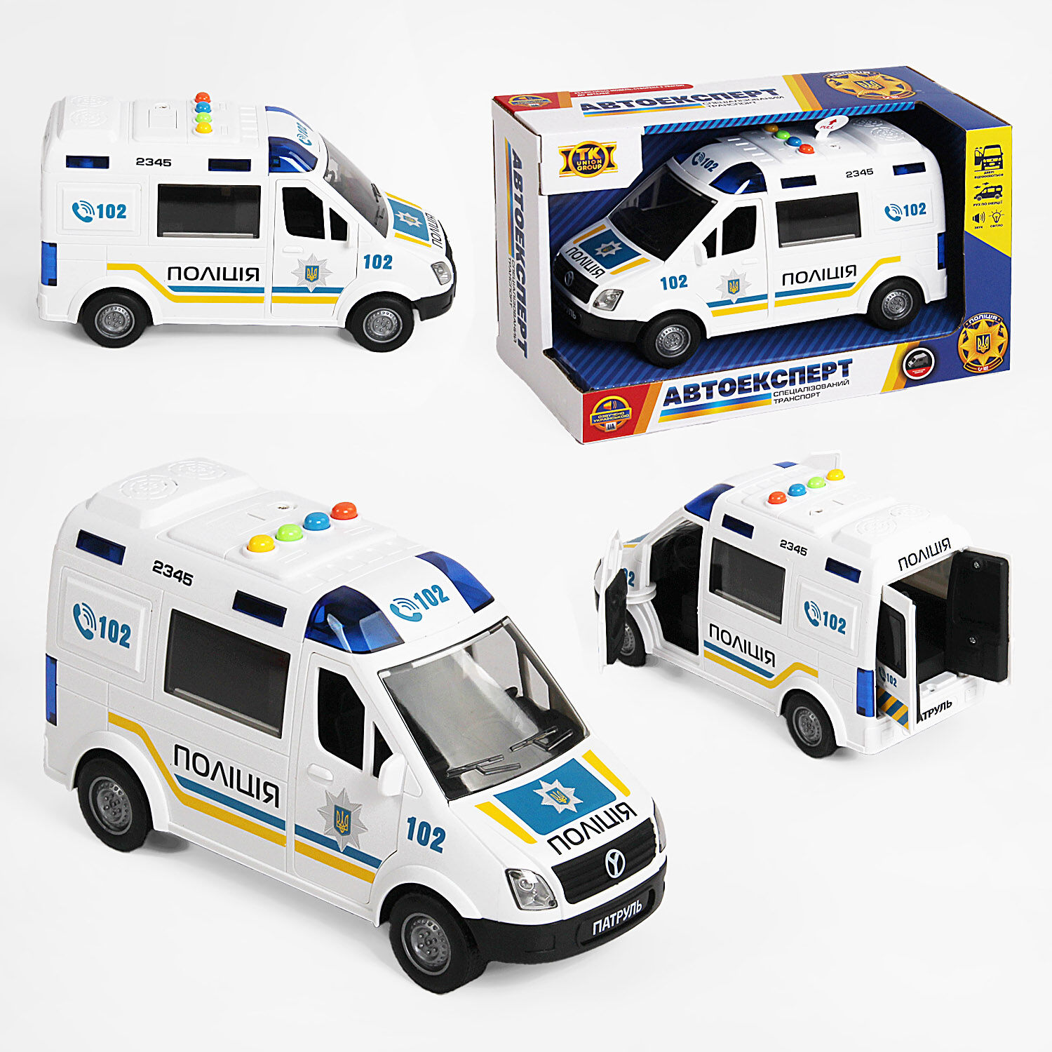 Іграшкова машинка Поліція Авто Експерт, світло, звук, інерція, 69609