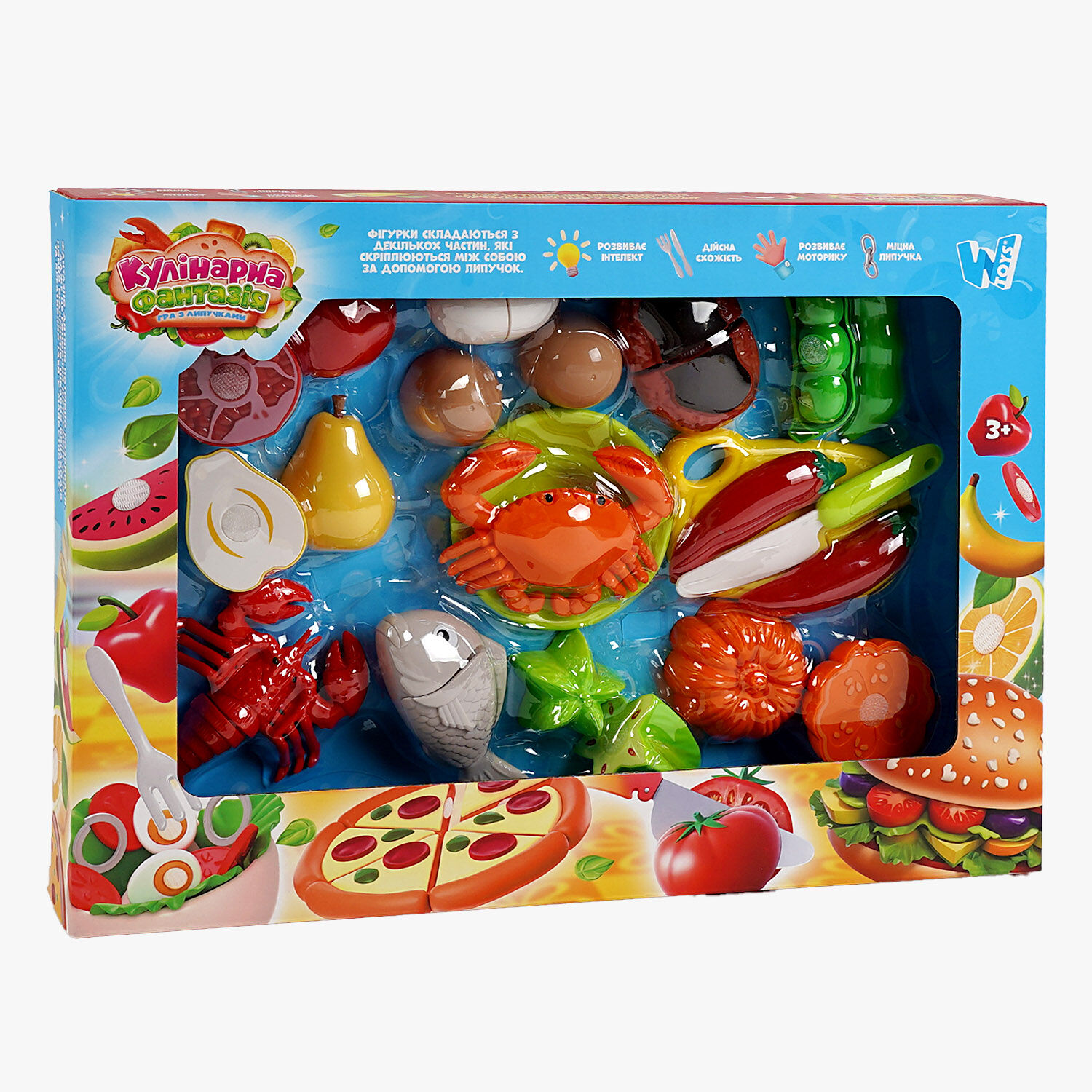 Дитячий ігровий набір продуктів Кулінарна фантазія, 24 ел. 10280, WToys