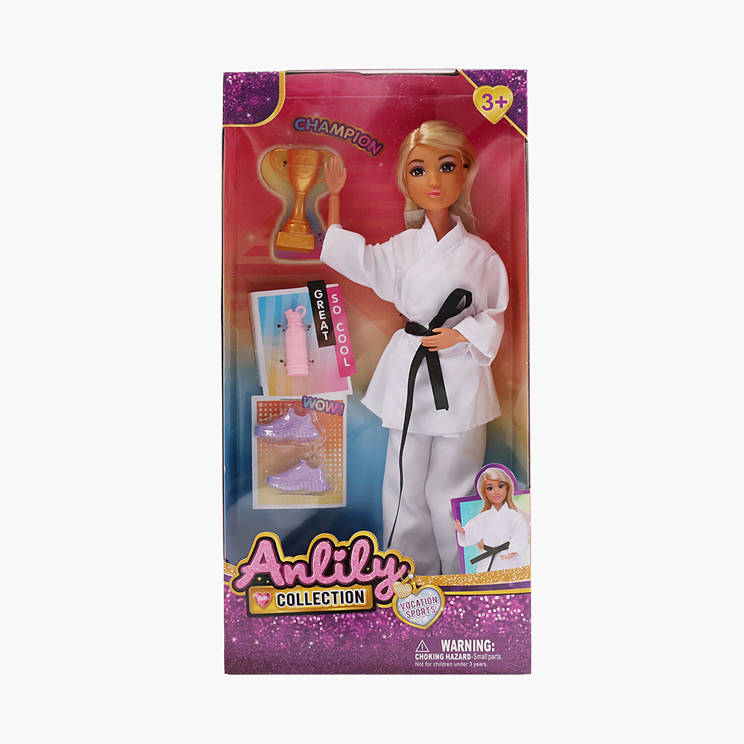 Лялька Дзюдоїстка 31 см, одяг, шарнірні суглоби, аксесуари, 616190