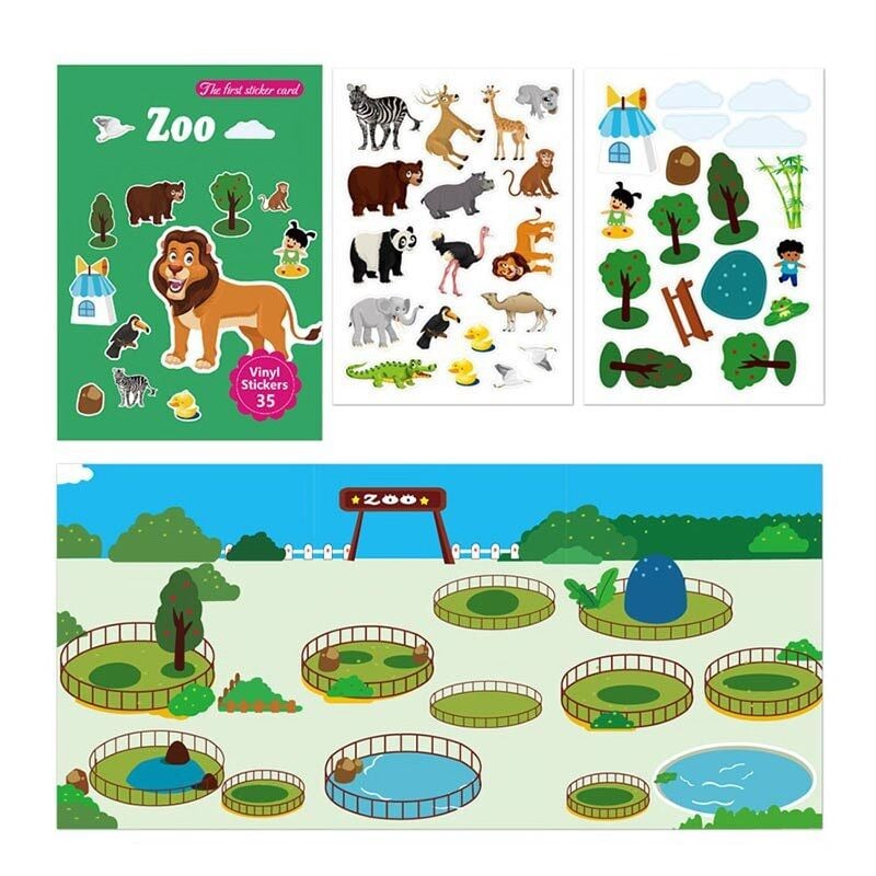 Зошит з наліпками, багаторазові наліпки, в пакеті (LY 63044)