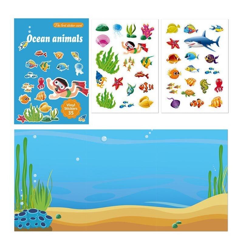 Зошит з наліпками, багаторазові наліпки, в пакеті (LY 63045)