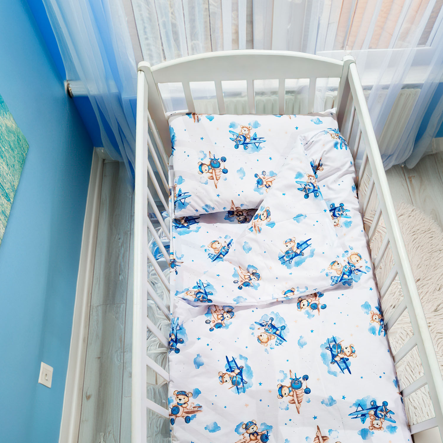 Дитяча постільна білизна Ведмедик на самотілі 3 ел., бязь, 92047, Bimbo