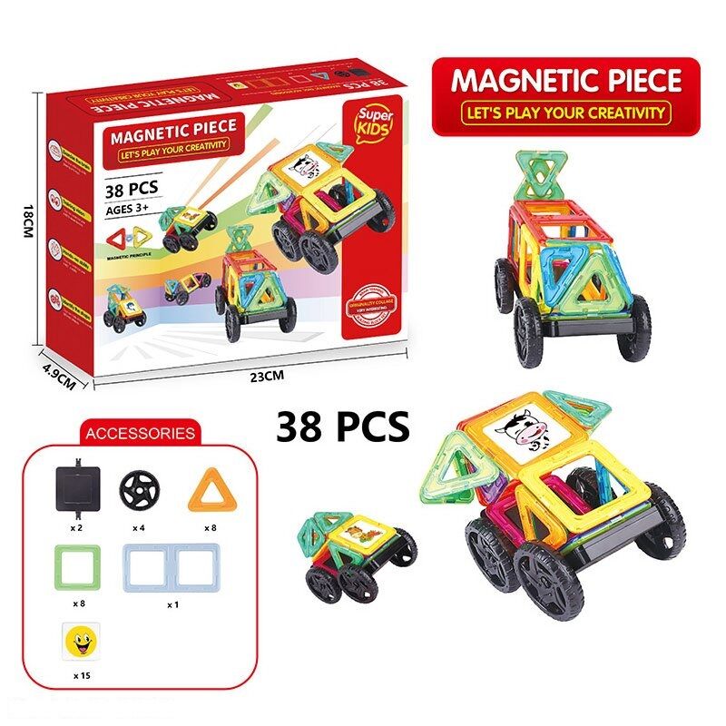 Магнітний конструктор Машина, 38 ел., 3366-30