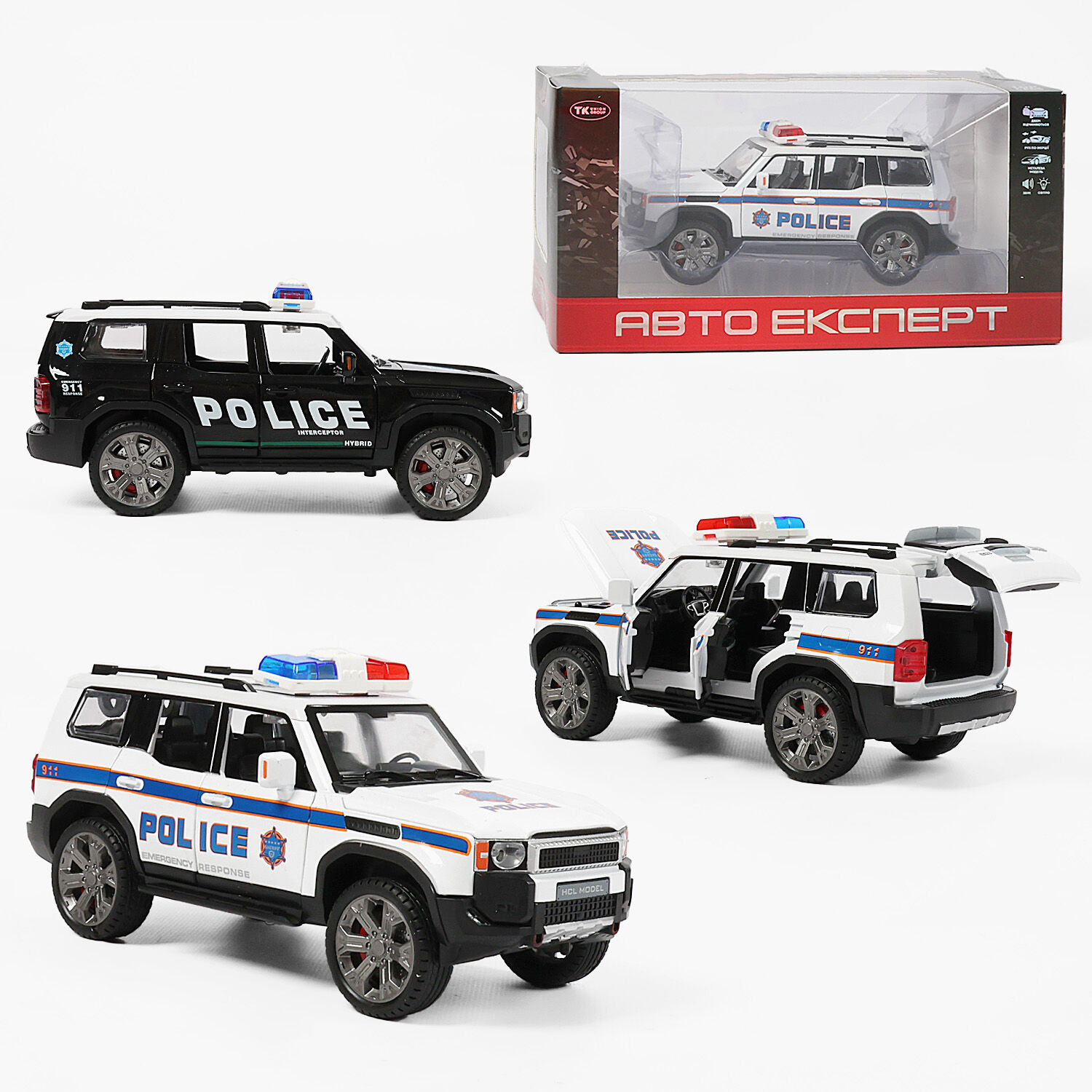 Игрушка джип RS-40895" Авто Эксперт ,  Полиция , металлопластик, масштаб 1:22, свет, звук, инерция