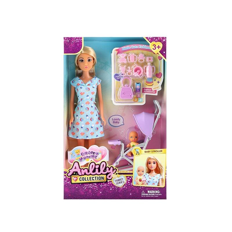 Лялька Мама з малюком 30 см, одяг, шарнірні суглоби, аксесуари, 616318