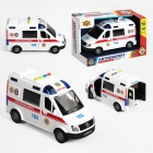 Игрушечная машинка Скорая помощь Авто Эксперт,1:32, свет, звук, инерция, 89091