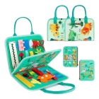 Логічна папка фетр, циферблат, назви динозаврів англійською, цифри, блискавка, шестерні, ремінці, липучки, (25011 )