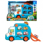 Сортер-мандрівник , ОЗВУЧУВАННЯ УКРАЇНСЬКОЮ МОВОЮ, підсвічування, казки, пісні, віршики, знімні машинки, запускач (66648 ) "WToys"