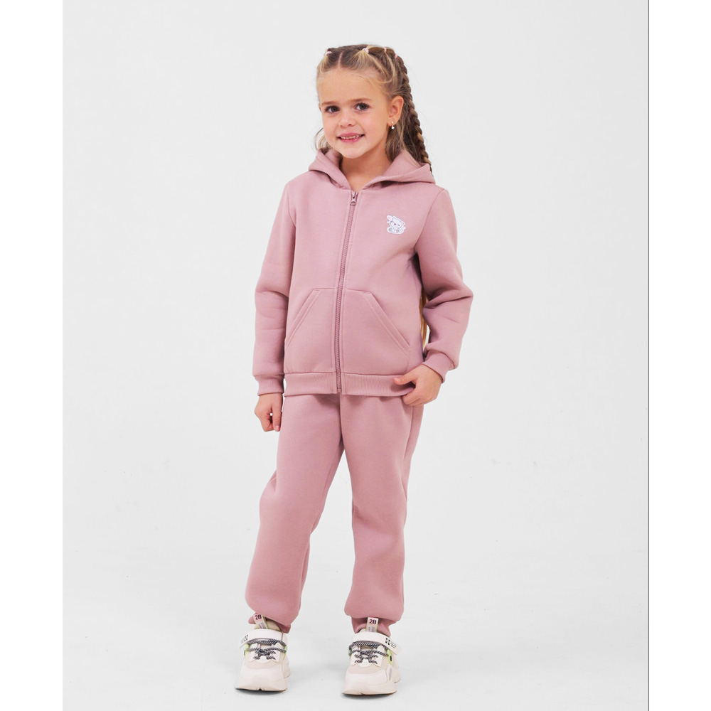 Дитячий комплект для дівчаток (толстовка + штани) рожевий (117542-1), Smil (Смил)
