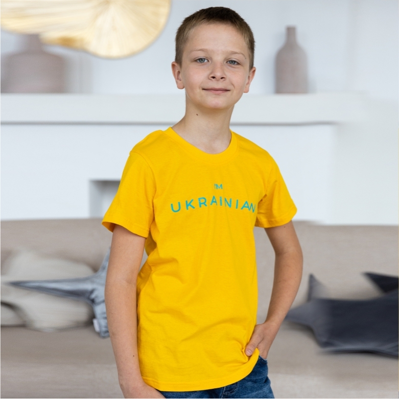 Дитяча футболка Я українець, жовта, 13274, Gabbi Габбі