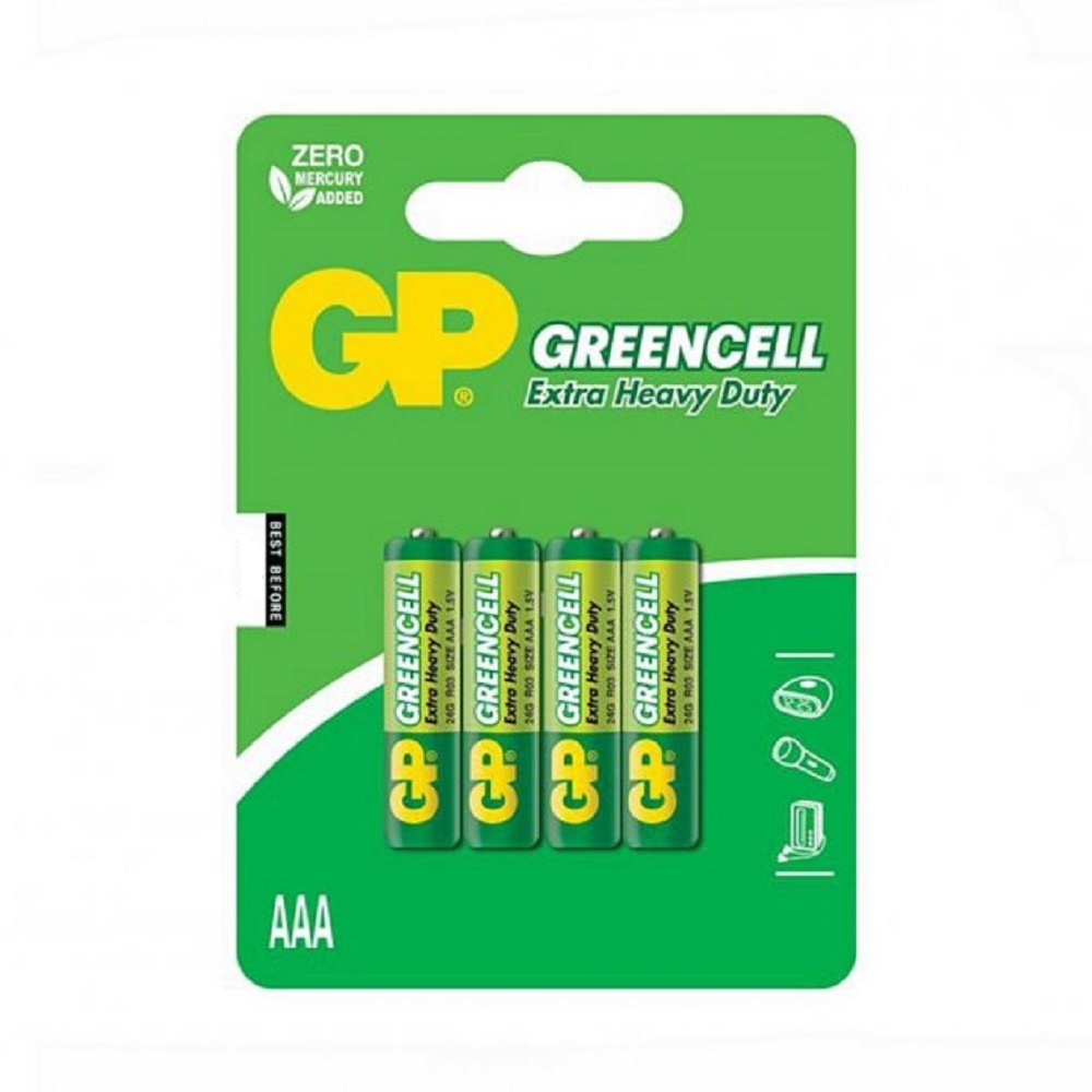 Батарейки GP AAА R03 солевые 4шт в упаковке (GP24G-U4 / GP24G-2UE4)