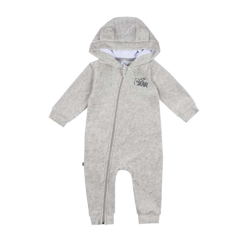 Комбінезон чоловічок для малюка з вушками, сірий, 14758, Gabbi