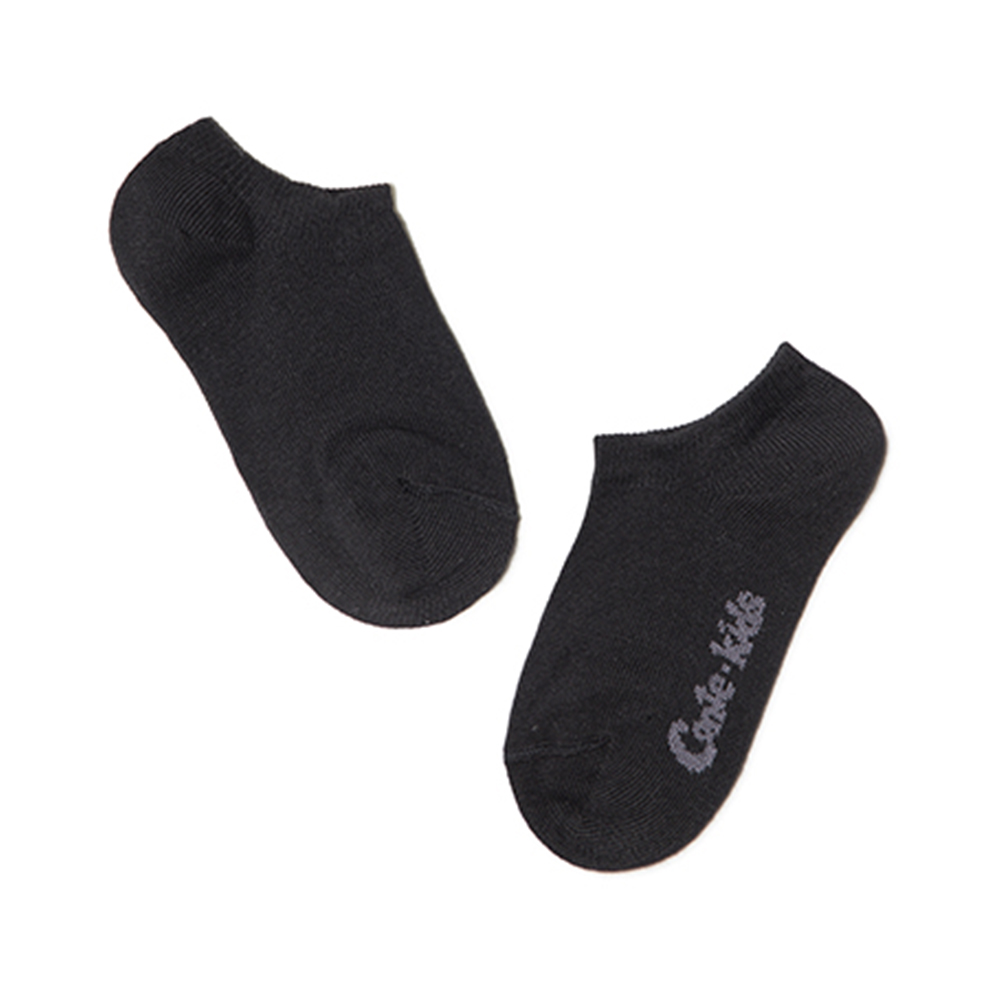 Дитячі бавовняні шкарпетки Active, ультракороткі, однотонні, чорні (17С-63СП), Conte Kids