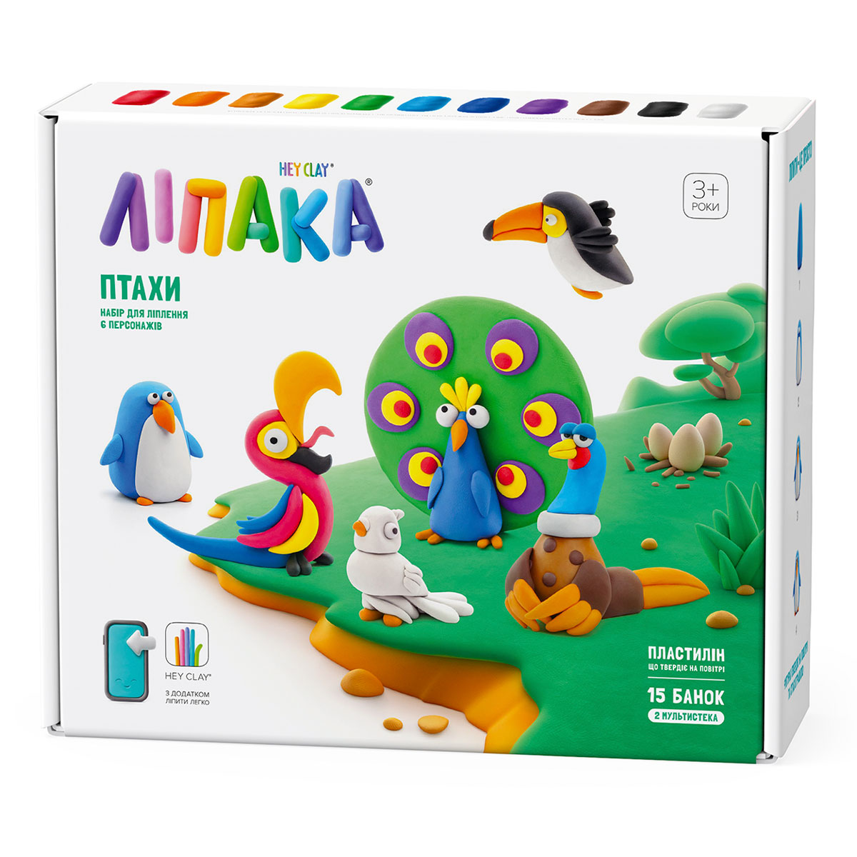 Набор самозатвердевающего пластилина Липака –  Птицы (15013-UA01), Lipaka