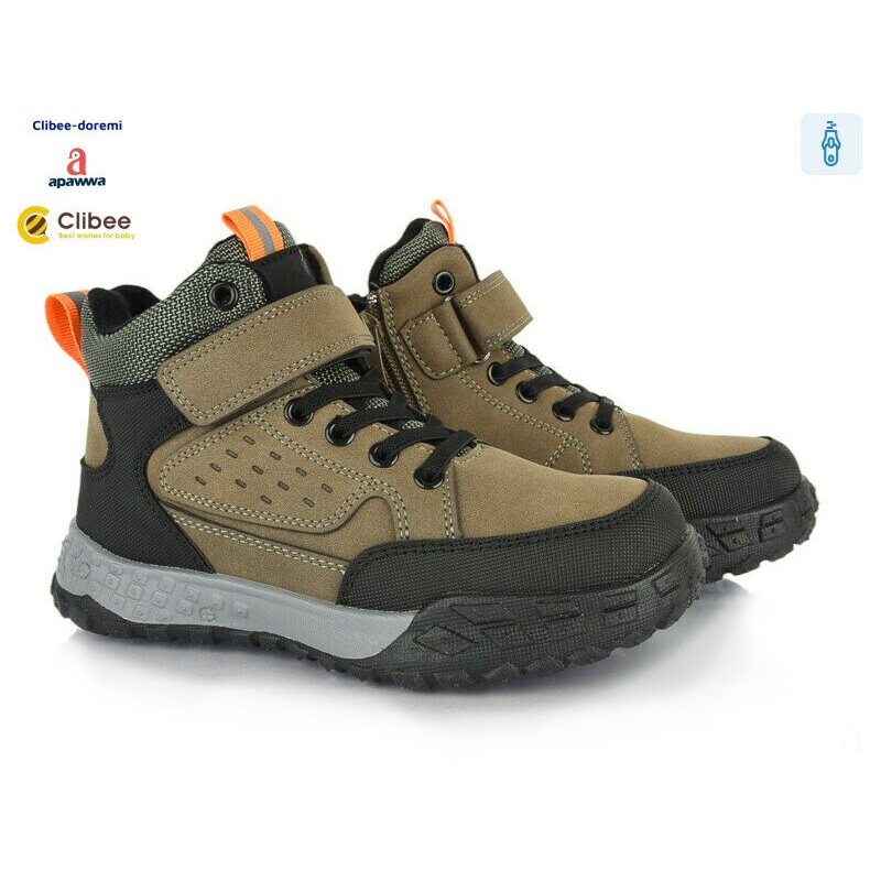 Кросівки високі дитячі хайтопи GC88 green-orange, Apawwa