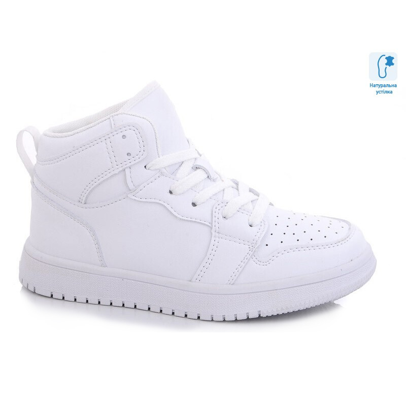 Кросівки високі дитячі хайтопи білі TC829 white, Apawwa