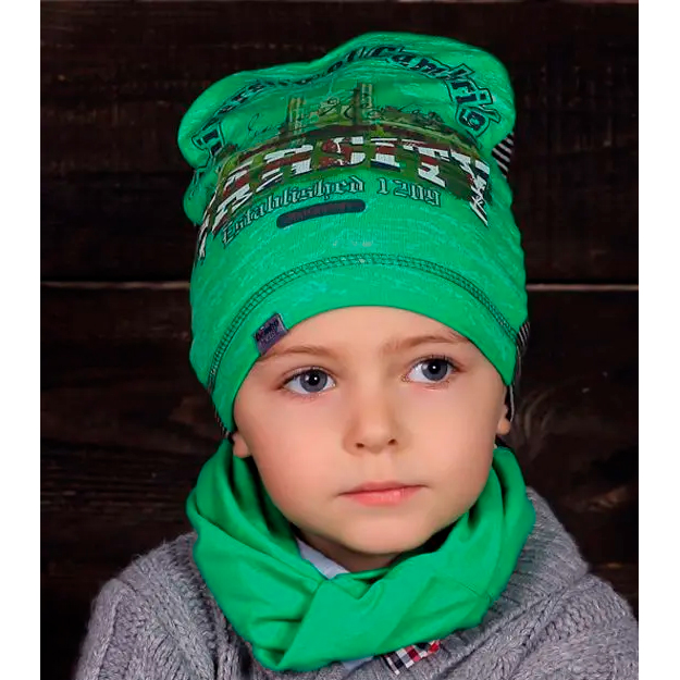 Комплект (шапка + шарф) для хлопчика "Кембридж", DemboHouse (ДембоХаус).