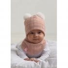 Детский зимний комплект (шапка + шарф-хомут) для девочки "Мери", DemboHouse (ДембоХаус)