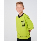 Детская футболка для мальчика Oversize, салатовая (110674), Смил
