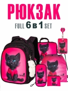 Рюкзак-ранець шкільний набір для дівчинки 6 в 1  (RK-603), Winner /SkyName