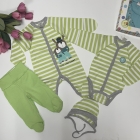 Комплект одягу для новонародженого хлопчика, 4 предмети, салатовий (117271), Smil (Смил)