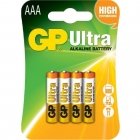 Батарейки щелочные GP AAA LR03 Ultra Alcaline 4шт (24AU-U4) , GP