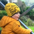 Детская демисезонная шапка для мальчика, горчичная (22011), David’s Star