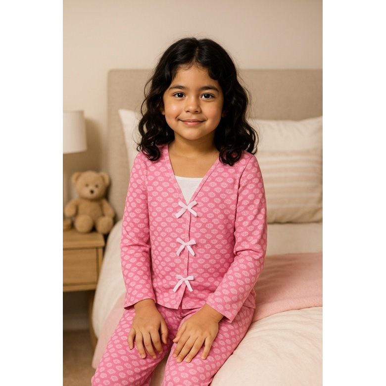 Дитяча піжама для дівчинки, рожева PGD-25-3, 14559, Gabbi