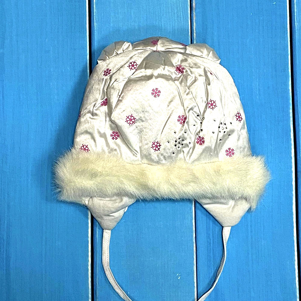 Зимова шапка для дівчинки "Міля", білий (718), David's Star (Девід Стар)