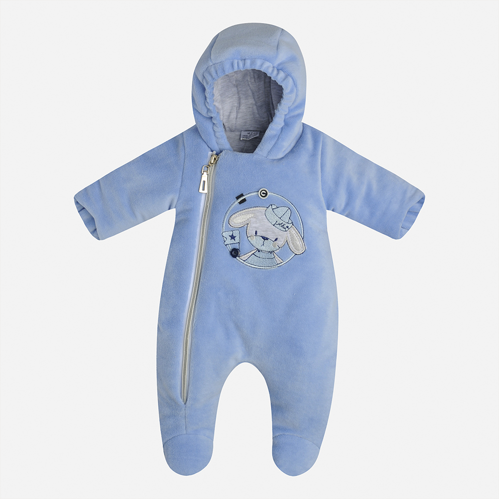 Детский утепленный комбинезон "Джери", темно-голубой (12137-01/32), Garden Baby (Гарден Беби)