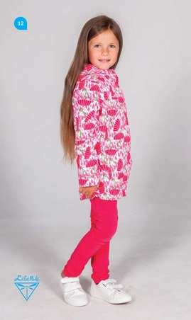 Детская демисезонная куртка для девочки "Зонтики" на кулире (V229К-18), Baby Line 122 р.