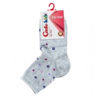 Дитячі бавовняні шкарпетки Tip-Top, сірі в горошок (5С-11СП), Conte Kids