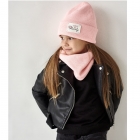 Детский демисезонный комплект (шапка+снуд) для девочки Джуліан, розовый, DemboHouse (ДембоХаус)