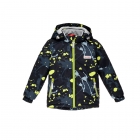 Детская демисезонная курточка для мальчика, черная с рисунком (EW-18), JOIKS