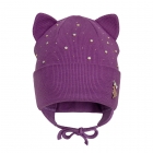 Детская демисезонная шапка для девочки, фиолет (21719), David’s Star Новая коллекция детской одежды - осень