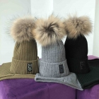 Зимняя детская шапка с натуральным помпоном и хомут,  (25WP145K), Pompona