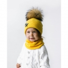 Детский зимний комплект (шапка + шарф-хомут) для девочки "Сулико", DemboHouse (ДембоХаус)
